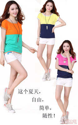 2016新款簡約百搭棉質(zhì)短袖T恤女款——大碼一件代發(fā)，廠家直銷優(yōu)選