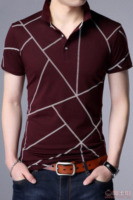 2017夏季新款青年男士休閑短袖翻領(lǐng)棉T恤 舒適與時尚的完美結(jié)合